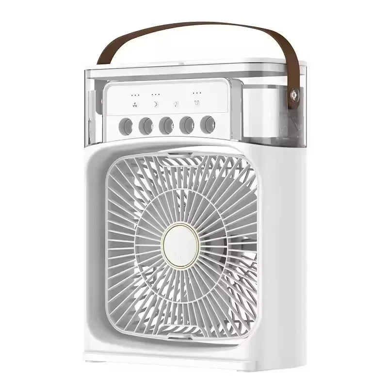 Cooling fan 3-in-1 portable desktop humidifier USB mini air conditioner