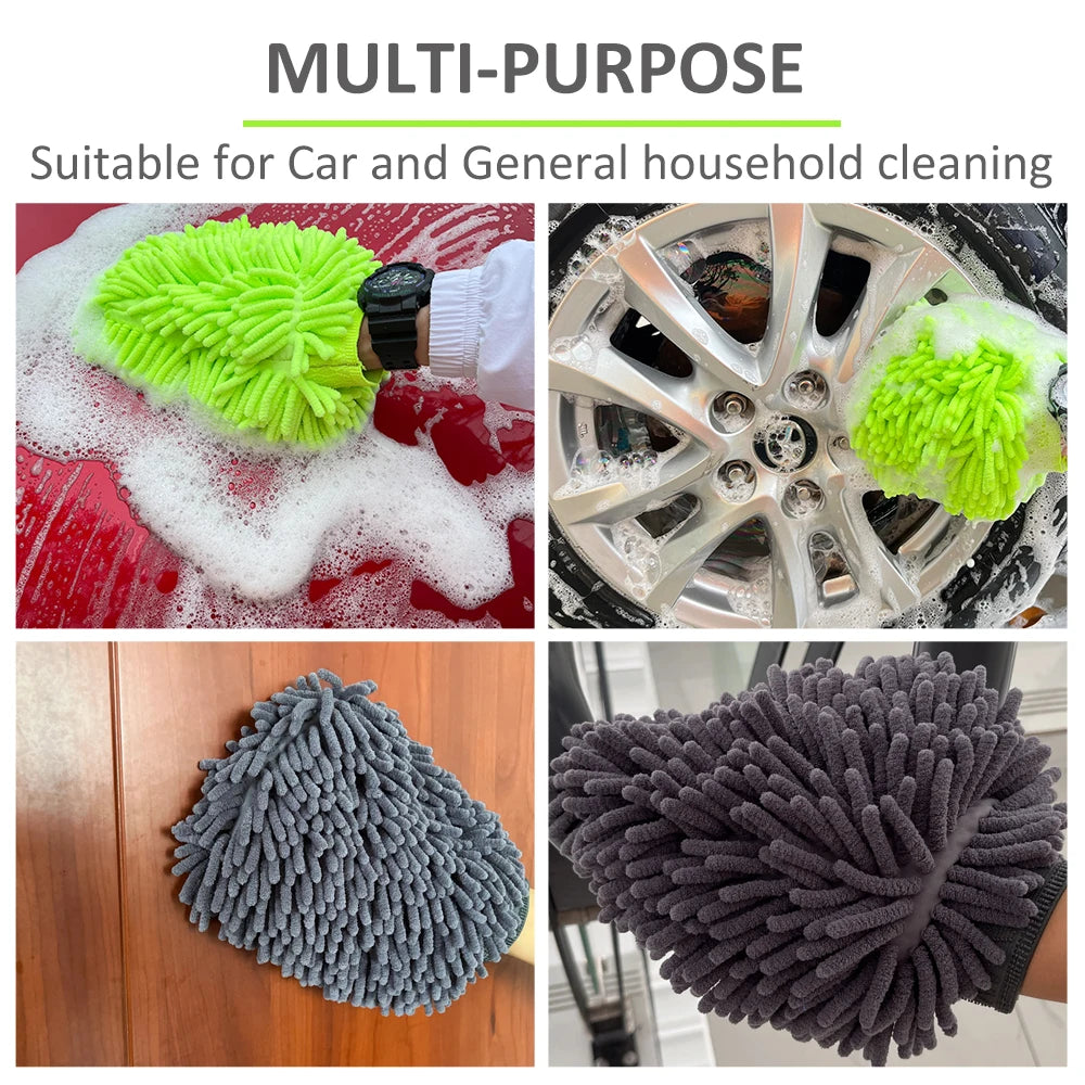Car and Home Wash Gloves Chenille Glove Plush Rags