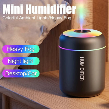 Mini Air Humidifier Usb Aroma Diffuser 180ml Essential Oil Purifier Cool Mist Sprayer