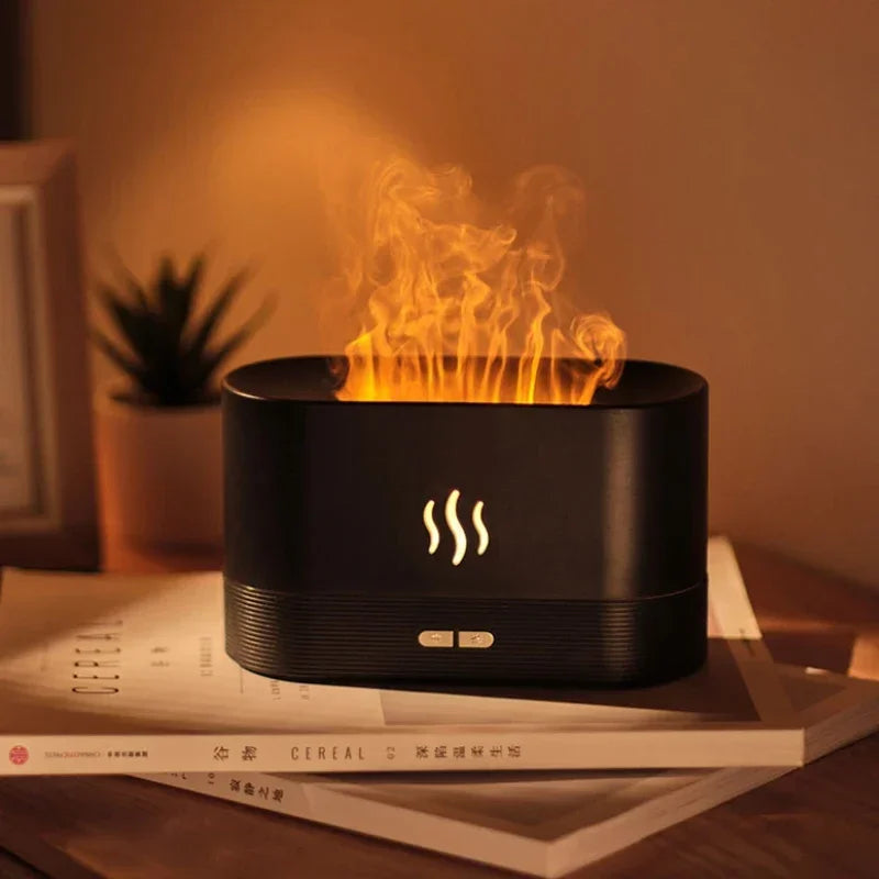 Perfume Humidifier Simulation Flame Aromatherapy Diffuser LED