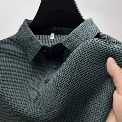 Men's Lop-up Hollow Short-sleeved Polo Tee Shirt