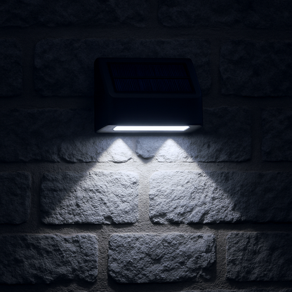 Solar LED Light, Outdoor Waterproof Wall Lamp, Dusk to Dawn Fence Lighting