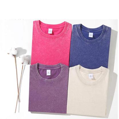 Vintage T-Shirts Men's Street Wear Cotton Short Sleeve