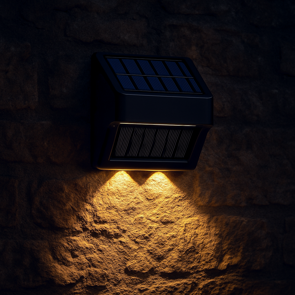 Solar LED Light, Outdoor Waterproof Wall Lamp, Dusk to Dawn Fence Lighting