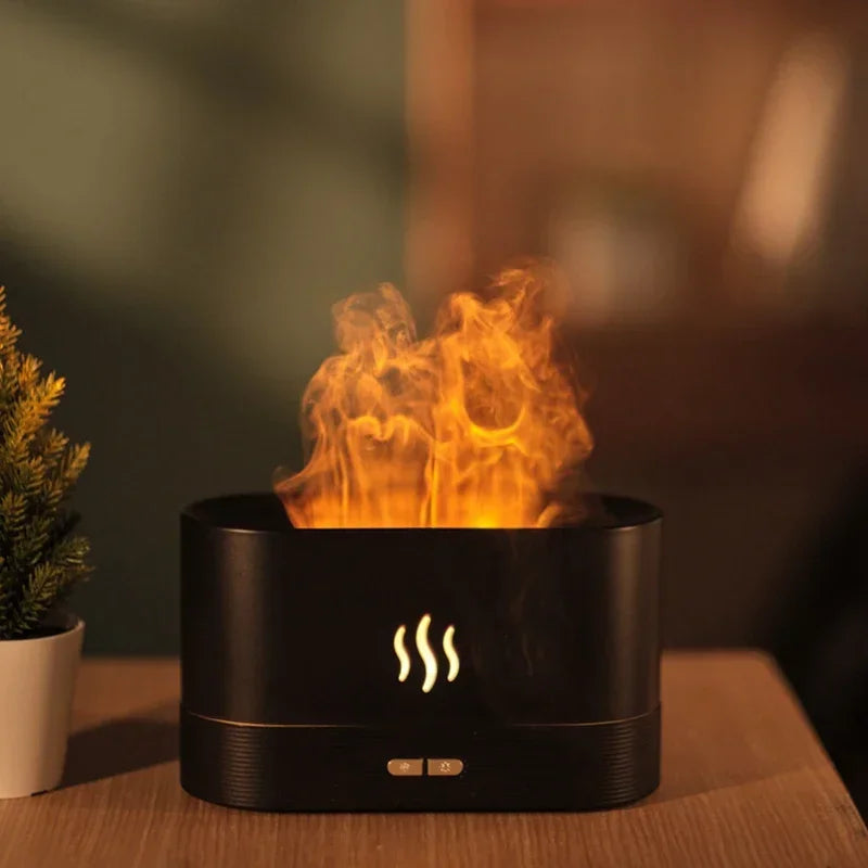 Perfume Humidifier Simulation Flame Aromatherapy Diffuser LED