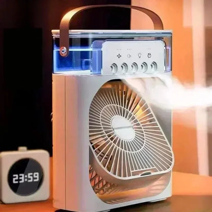 Cooling fan 3-in-1 portable desktop humidifier USB mini air conditioner