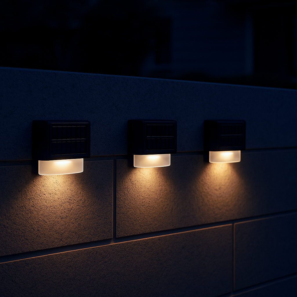 Solar LED Light, Outdoor Waterproof Wall Lamp, Dusk to Dawn Fence Lighting