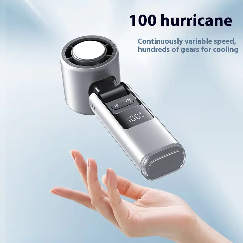 Portable Handheld Fan with Ice Cooling Cold Air | Rechargeable Mini Turbo Cooler