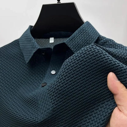 Men's Lop-up Hollow Short-sleeved Polo Tee Shirt