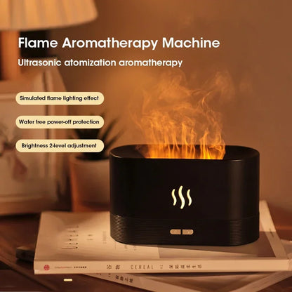 Perfume Humidifier Simulation Flame Aromatherapy Diffuser LED