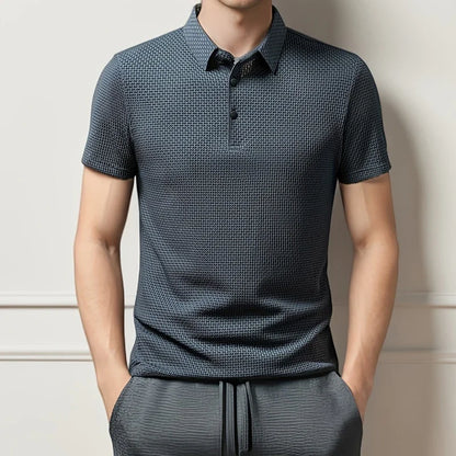 Men's Lop-up Hollow Short-sleeved Polo Tee Shirt