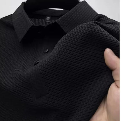 Men's Lop-up Hollow Short-sleeved Polo Tee Shirt