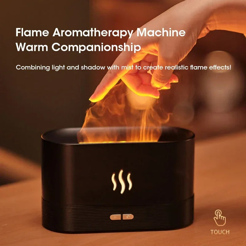Perfume Humidifier Simulation Flame Aromatherapy Diffuser LED