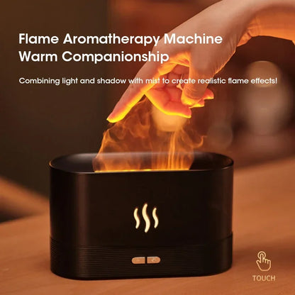 Perfume Humidifier Simulation Flame Aromatherapy Diffuser LED