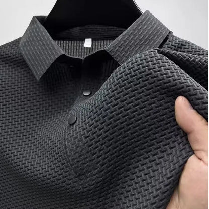 Men's Lop-up Hollow Short-sleeved Polo Tee Shirt