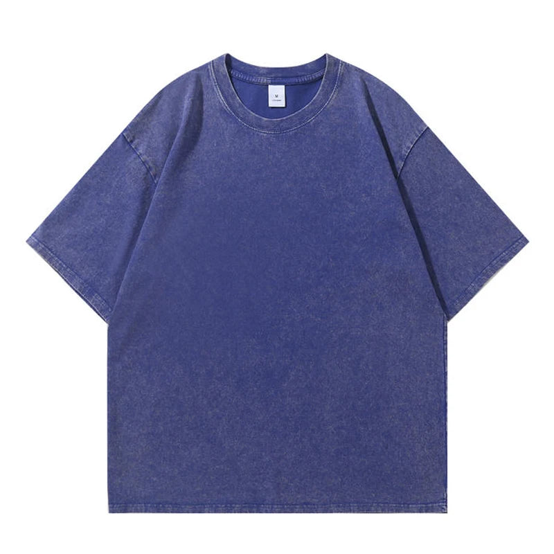 Vintage T-Shirts Men's Street Wear Cotton Short Sleeve