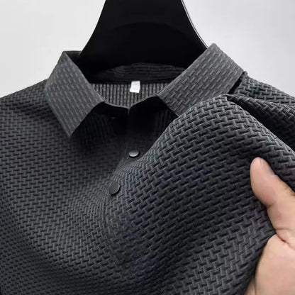 Men's Lop-up Hollow Short-sleeved Polo Tee Shirt