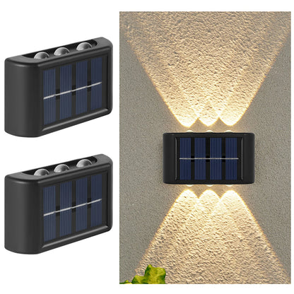 Solar LED Light, Outdoor Waterproof Wall Lamp, Dusk to Dawn Fence Lighting