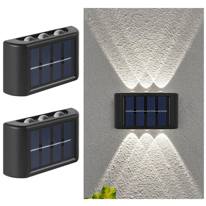 Solar LED Light, Outdoor Waterproof Wall Lamp, Dusk to Dawn Fence Lighting