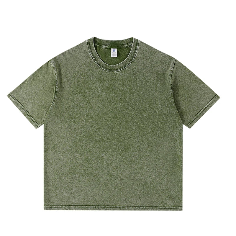 Vintage T-Shirts Men's Street Wear Cotton Short Sleeve
