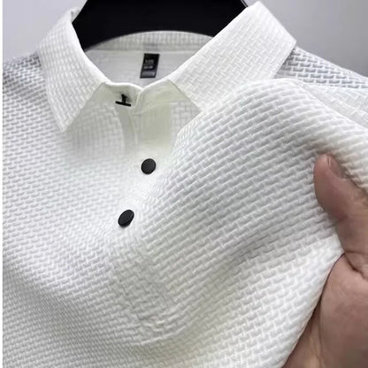 Men's Lop-up Hollow Short-sleeved Polo Tee Shirt