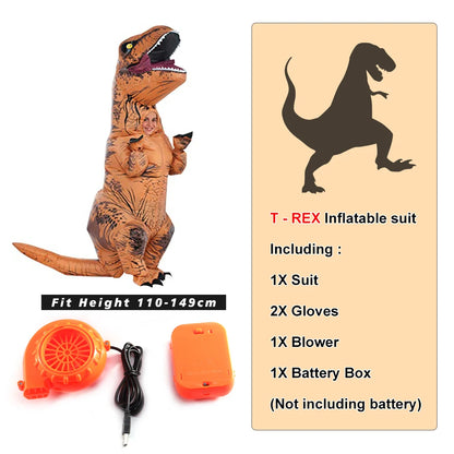 T-rex inflatable Tyrannosaurus Dinosaur Costume Child Kids Adult Halloween
