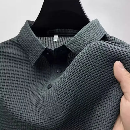 Men's Lop-up Hollow Short-sleeved Polo Tee Shirt