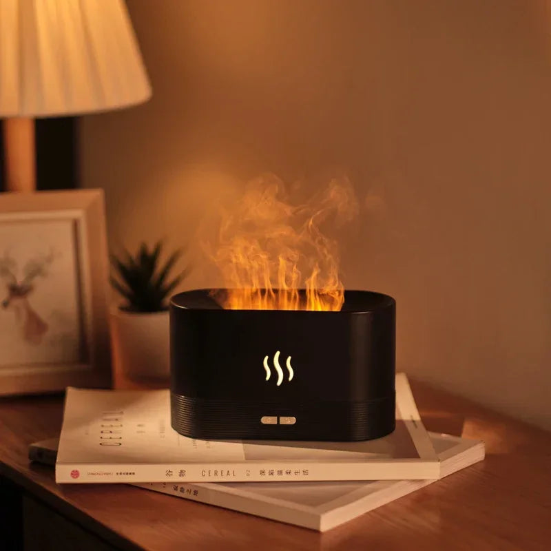 Perfume Humidifier Simulation Flame Aromatherapy Diffuser LED