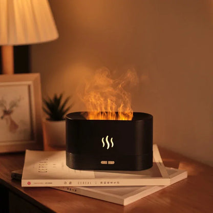 Perfume Humidifier Simulation Flame Aromatherapy Diffuser LED