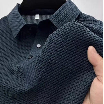 Men's Lop-up Hollow Short-sleeved Polo Tee Shirt